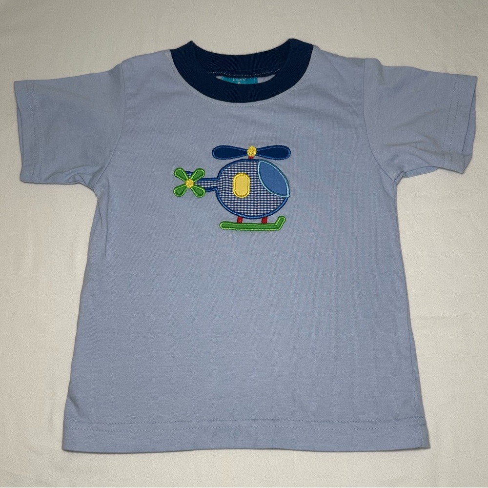 Boys Blue Helicopter T-Shirt